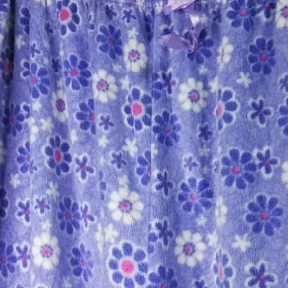 Hotel Spa Collection Brushed Fleece Periwinkle Pajamas PJs M/L - Picture 3 of 7
